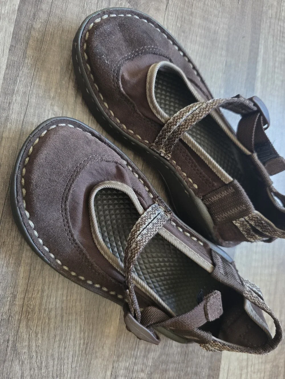 CHACO MARY JANE SANDALS hiking Toddler 12 Girls Brown Mary Jane Boho Shoes